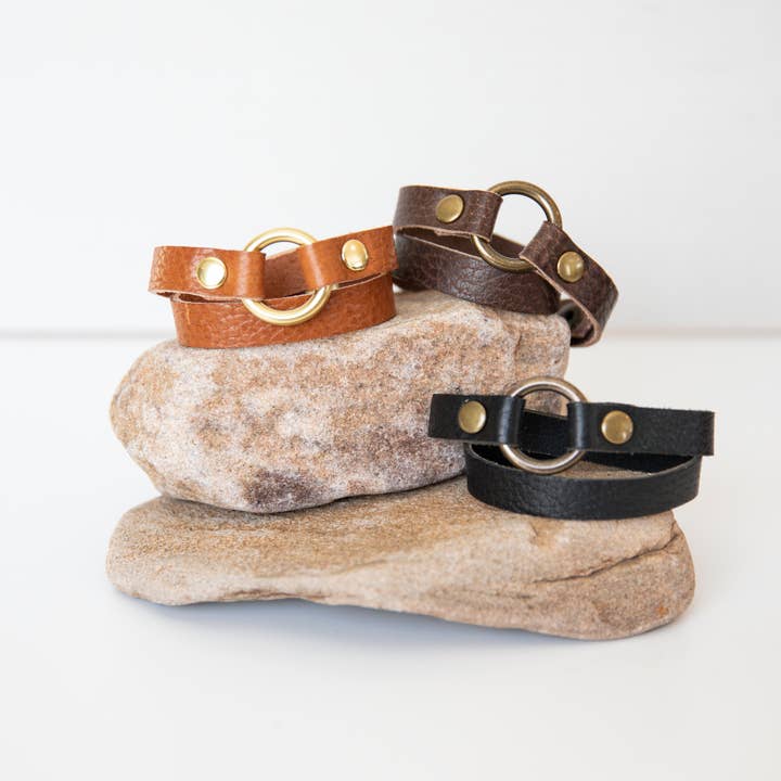 Aura Design Co. - Wholesale Bangle Bracelet - Leather Bracelet - O-Ring Wrap5