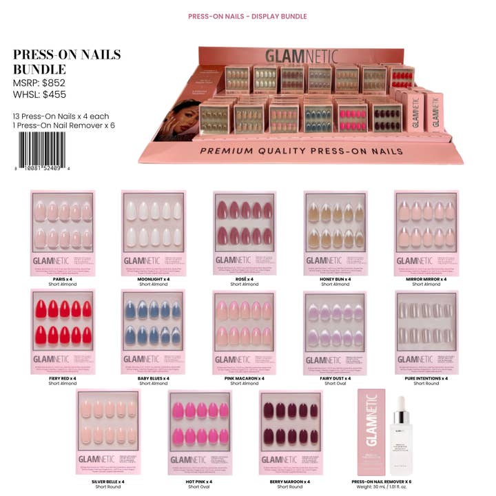 Glamnetic - Wholesale Press-On/Fake Nails - Press-On Nails Starter Bundle | Nails & Remover0