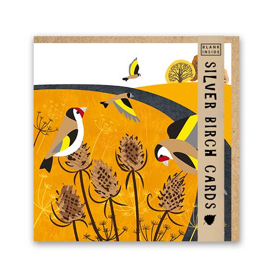 Silver Birch Cards - Wholesale Everyday Greeting Card - Blank Greeting Card ''Charm of Goldfinch"2