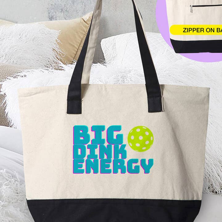 Big Dink Energy - Divertida bolsa de lona con cremallera para pickeball para venta al por mayor de House Of Rodan