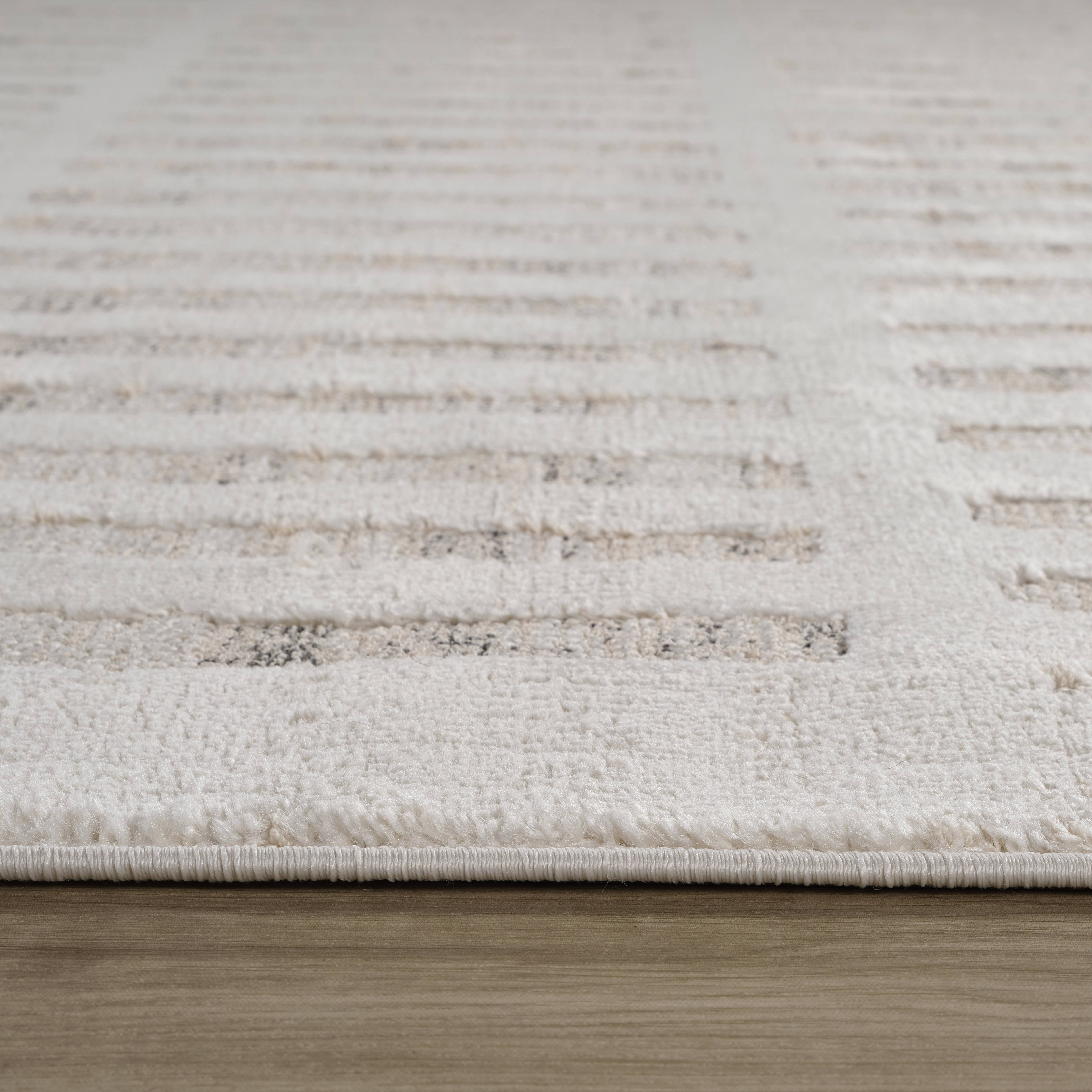 Beige Boho-modern abstrakt matta inomhus i beige och krämvit för wholesale på Faire6