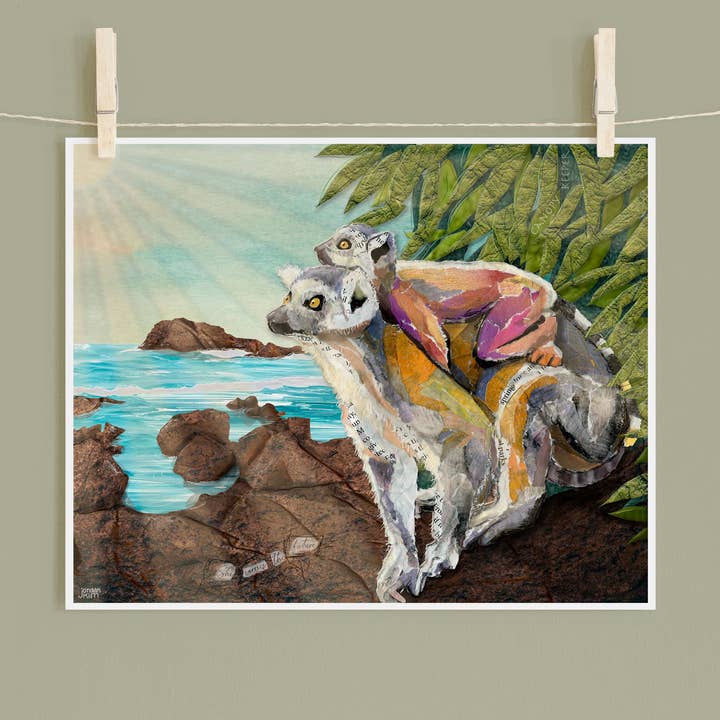 Lemurs - print for wholesale by Found & Rewound