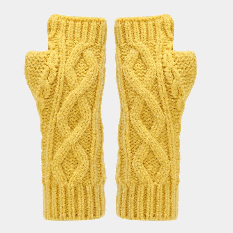 Dipped Shop - Wholesale Winter Accessory Set - Women's - Solid Color Twist Simple Knit Hat & Scarf Sets DPHS034210