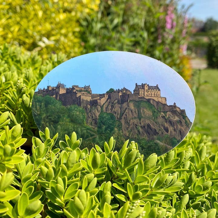 Edinburgh Castle Vinyl Sticker for wholesale by Sarah Kwan Artist