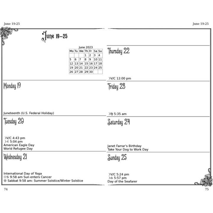 Microcosm Publishing & Distribution – Engroshandel Krop, sind og ånd – Praktisk Heksens Almanak 2023: Uendelige Besværgelser9