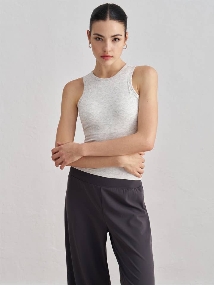 91thelabel - Wholesale Athletic Top - Women's - Madeline Ribbed Racer Back Active Top