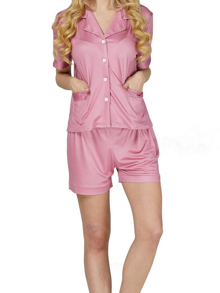 Catherine Pajamas Dusty rose for wholesale by Taniri