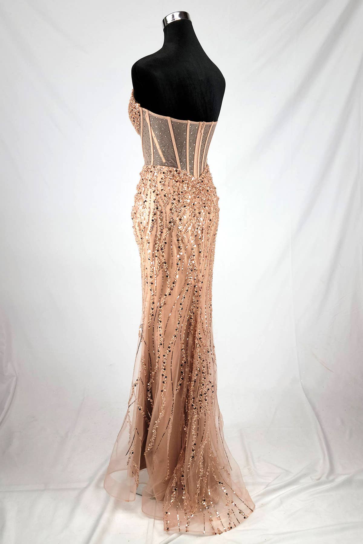 Chicas – wholesale Klänning - Dam – Älskling lång klänning med pärlor och paljetter C36617