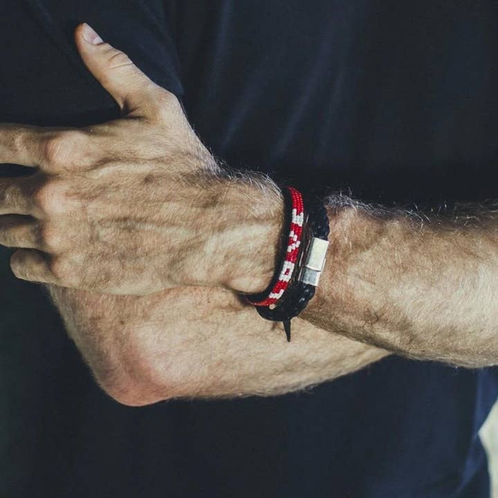 Love Is Project - Wholesale Beaded Bracelet - Skinny LOVE Bracelet - Red3