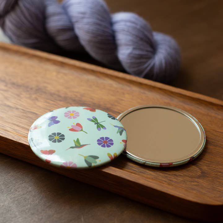Camp Stitchwood - Wholesale Compact Mirror - Pollinators Pocket Mirror2