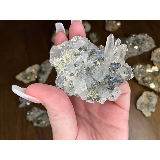 Prettygoods - Wholesale Spiritual Stone/Crystal - Pyrite On Quartz5