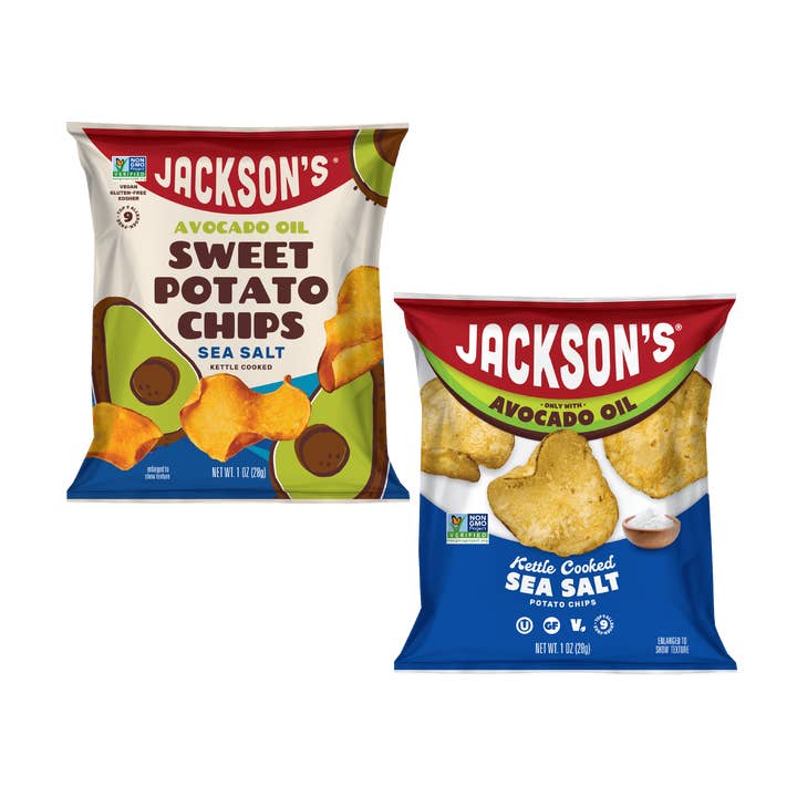 Sea Salt Variety Pack Chips in Avocado Oil 1oz (Pack of 30) for wholesale by Jackson's