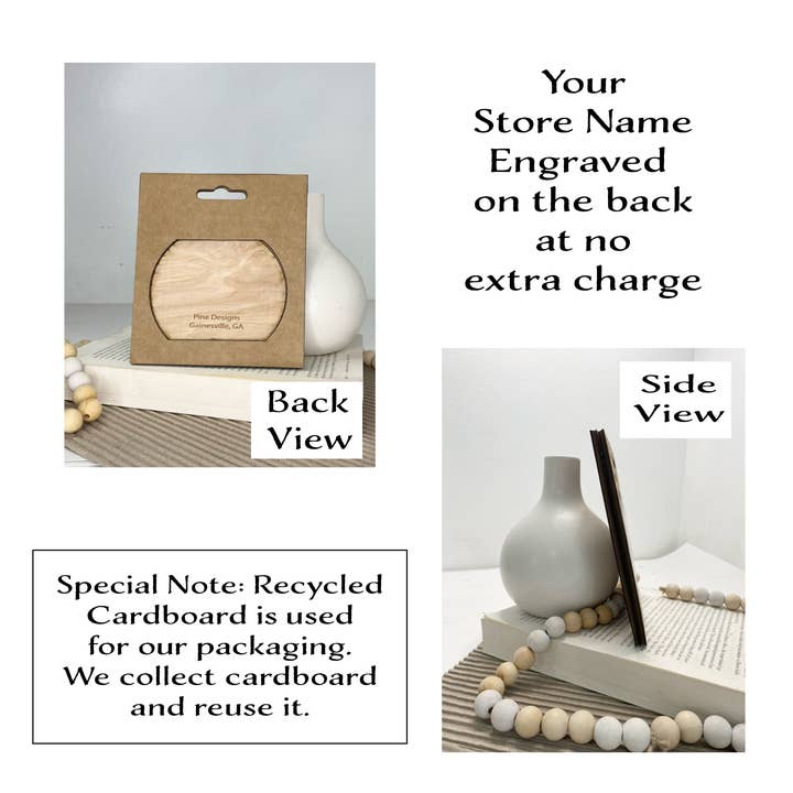 Pine Designs - Wholesale Ornament - Any CityState or CustomText Mountains w Creek Ornament