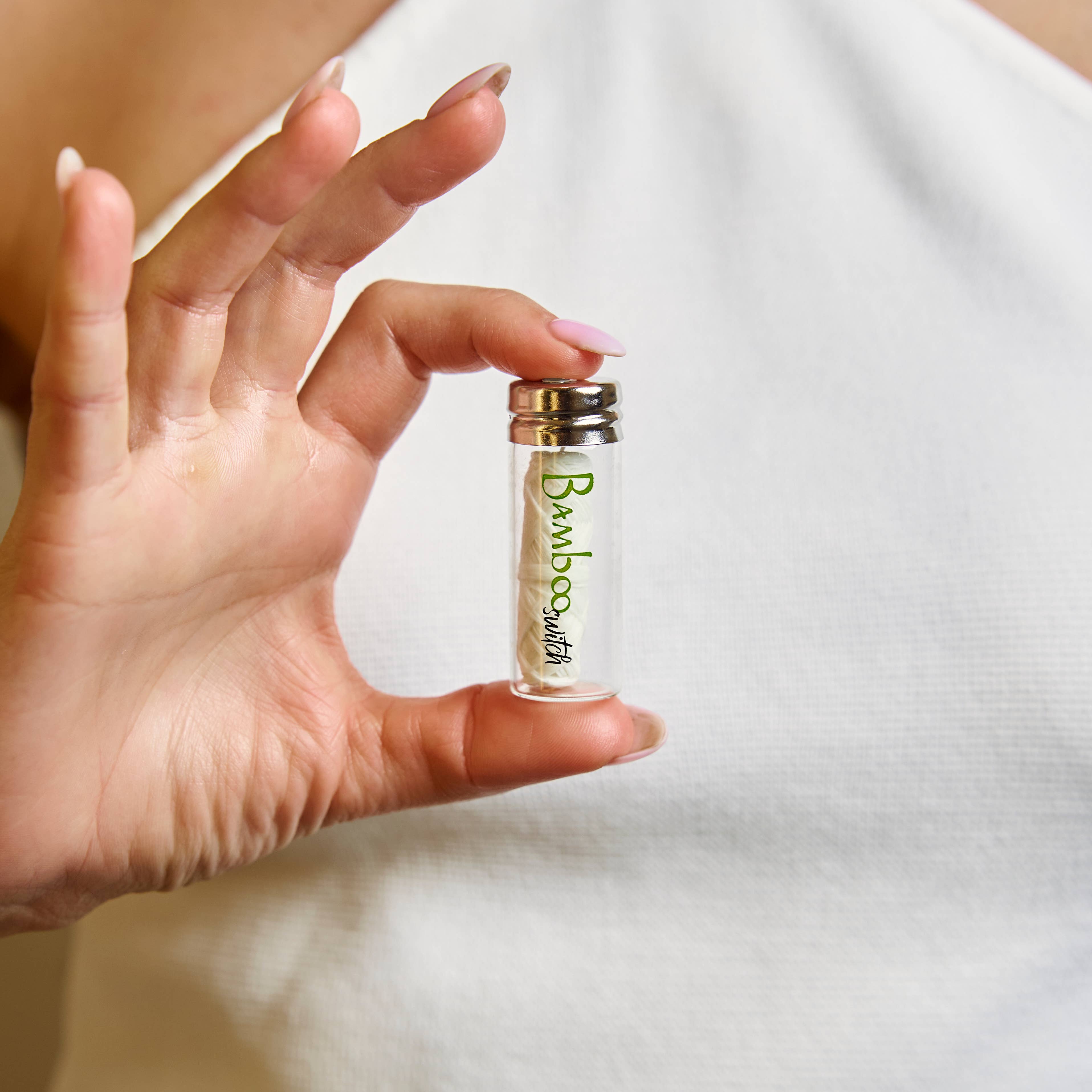 Bamboo Switch - Wholesale Floss - Natural White Bamboo Floss | Vegan, Organic, and Compostable1