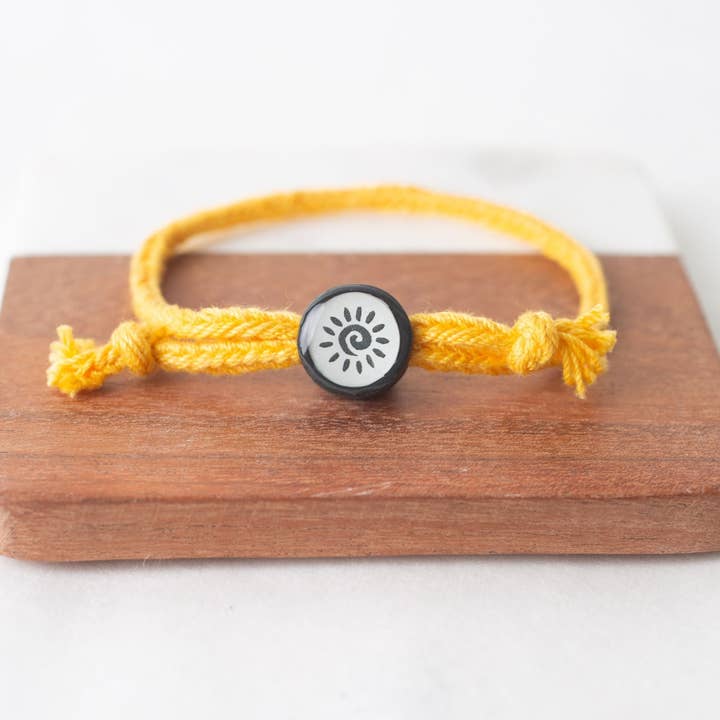 Pulseira Farol de Inspiração Diária - Sol - Cordão Tecido por atacado de MudLOVE