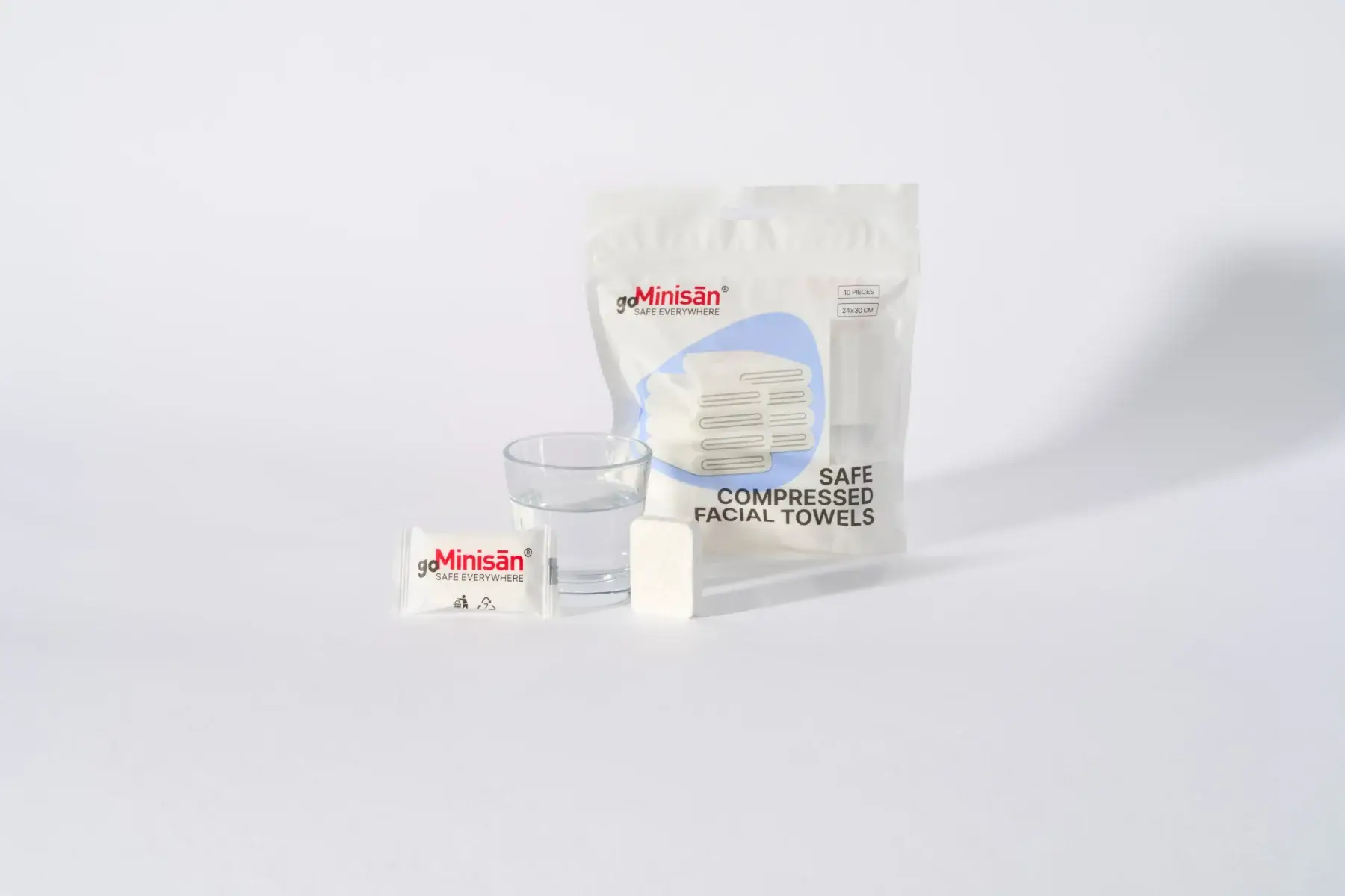 F.T.H. Food Technology Holding - Wholesale Face & Body Wipes - MINISAN - Safe Compressed Facial Towels (10 pieces)1