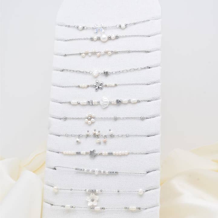 Kapyco - Wholesale Charm/Dangle Bracelet - Set of 12 stainless steel bracelets - BR210239AR0