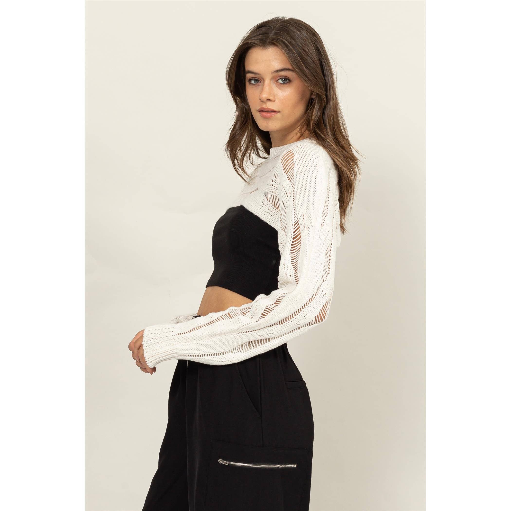 HYFVE - Wholesale Knit Sweater - Women's - Open Knit Shrug Sweater18