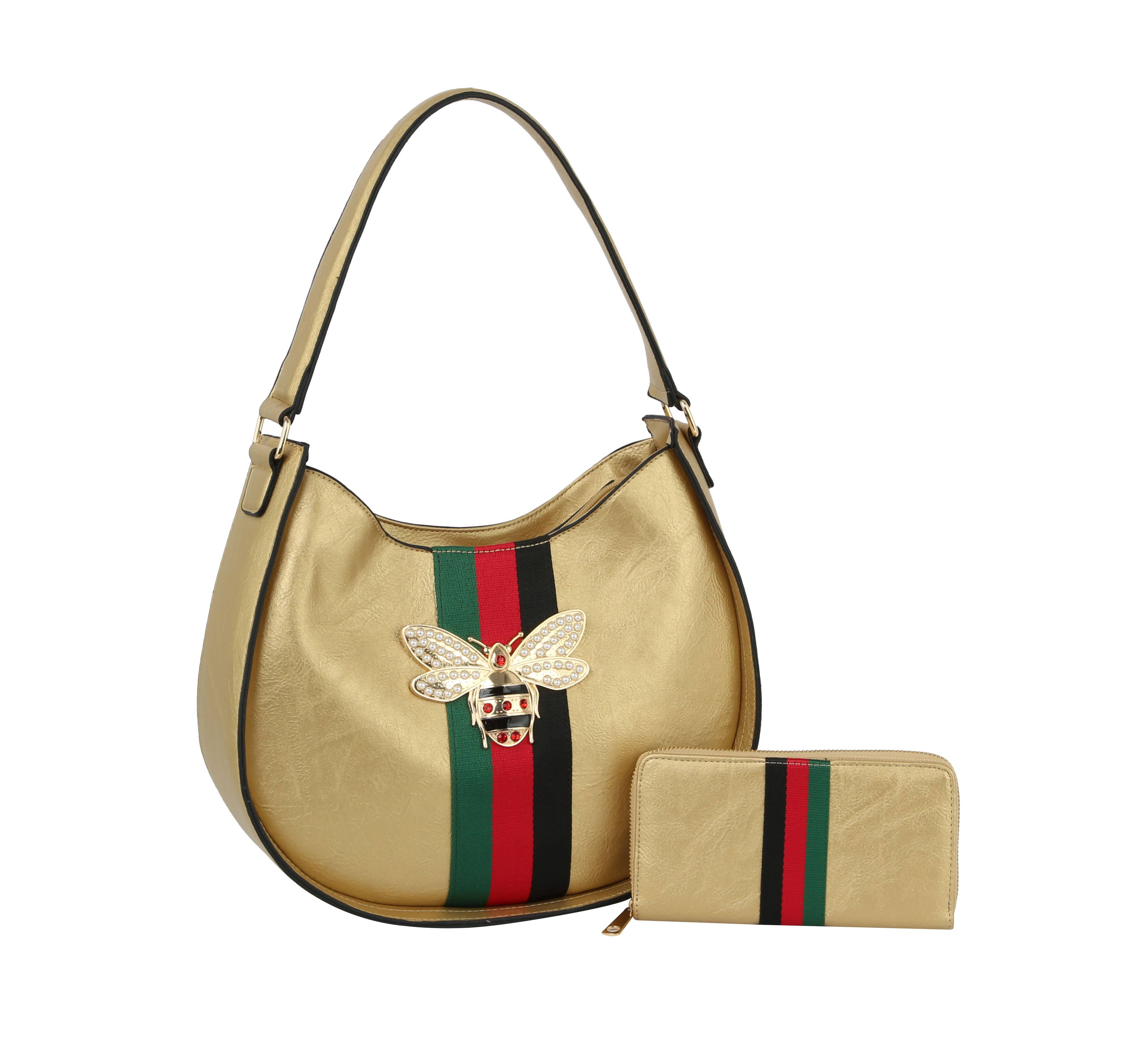 Handbag Factory Corp - Wholesale Satchel - Women's - Satchel Purse Bee Charm Pendant Handbag2