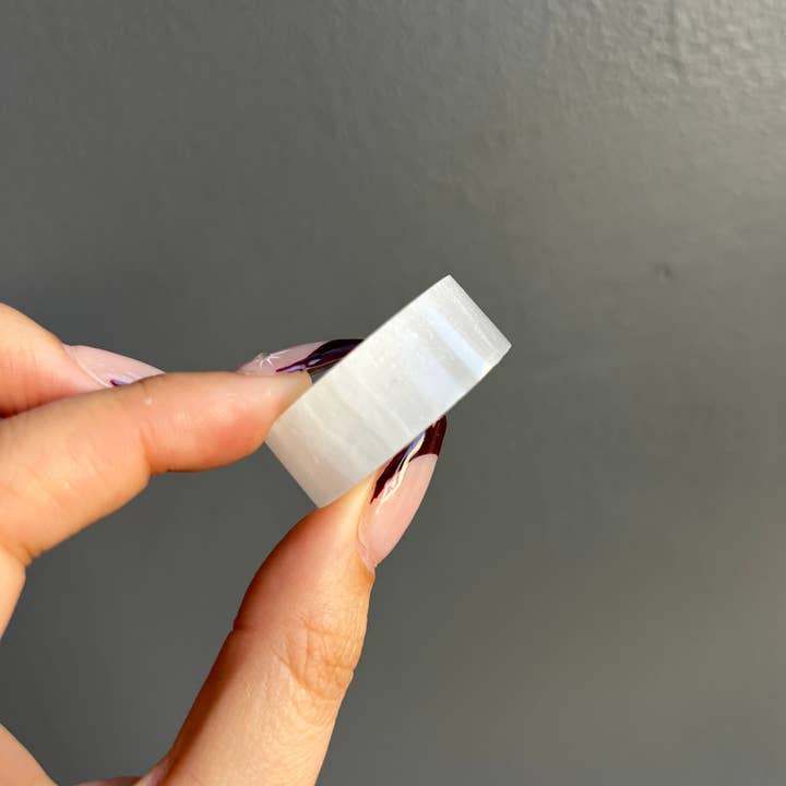 Sapphire & Sage - Wholesale Spiritual Stone/Crystal - Mini Selenite Crystal Moon Carving1