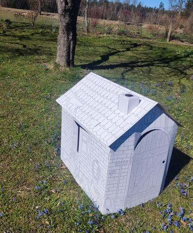 Annahouse - Wholesale DIY Craft Kit - Kids - Playhouse Farm Simple, Cardboard playhouse for children, 3+6