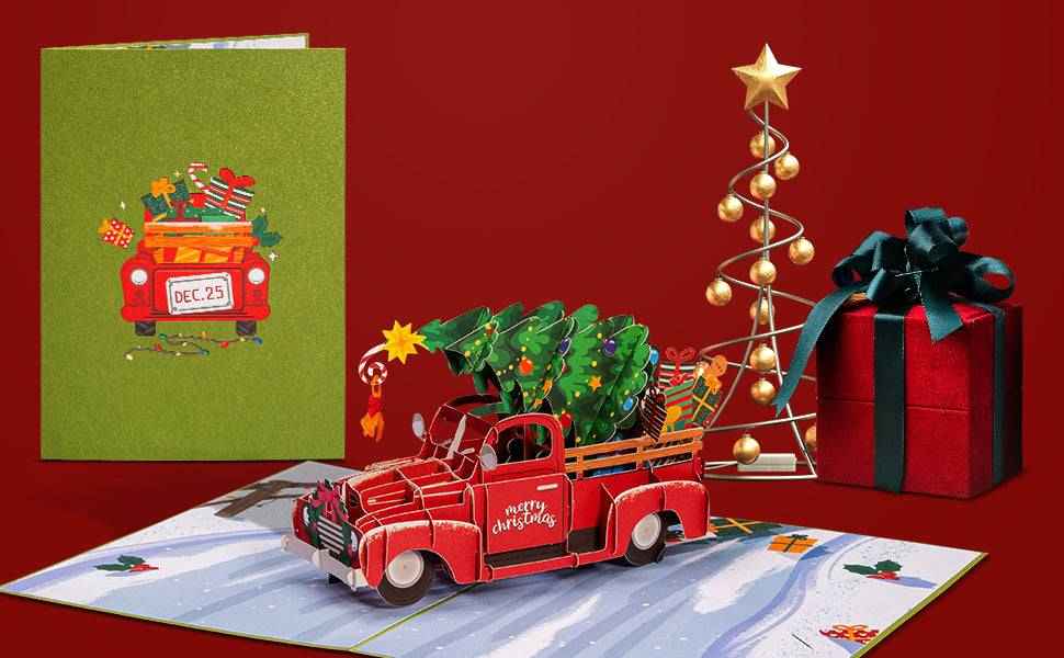 Paper Love - Wholesale Christmas Card - Christmas Car Pop Up Card6