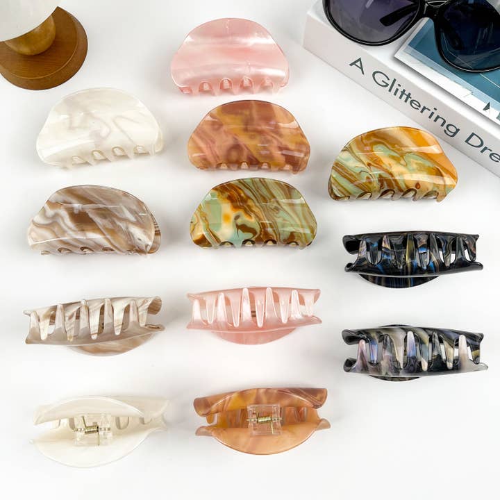 SoapElenGlen - Wholesale Hair Clip - Women's - Colorful Semicircle Hair Clip10