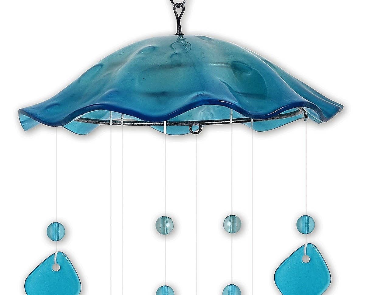 Sunset Vista Designs - Wholesale Wind Chime - Jellyfish Chime - Blue 30"2