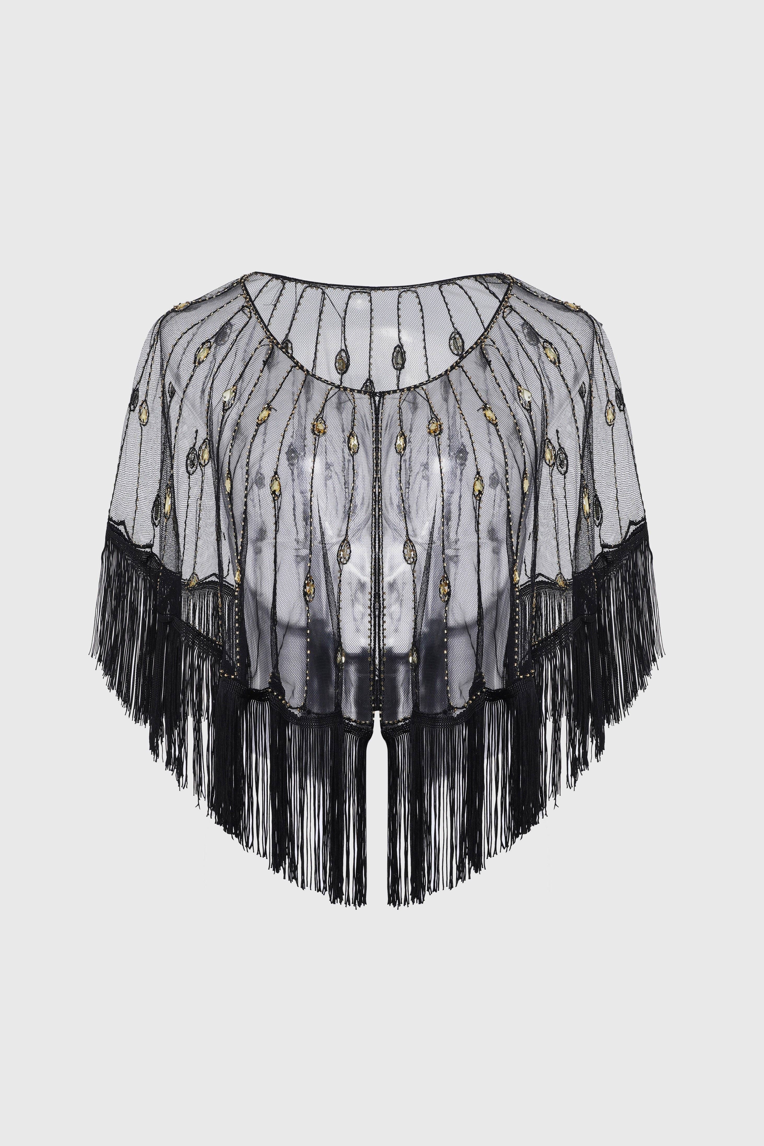 BABEYOND - Wholesale Wrap - Women's - Elegant Crystal Beaded Fringe Shawl0