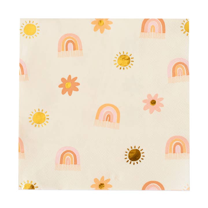 Boho Rainbow grote servetten - 16 Pk. voor wholesale door Jollity & Co. + Daydream Society