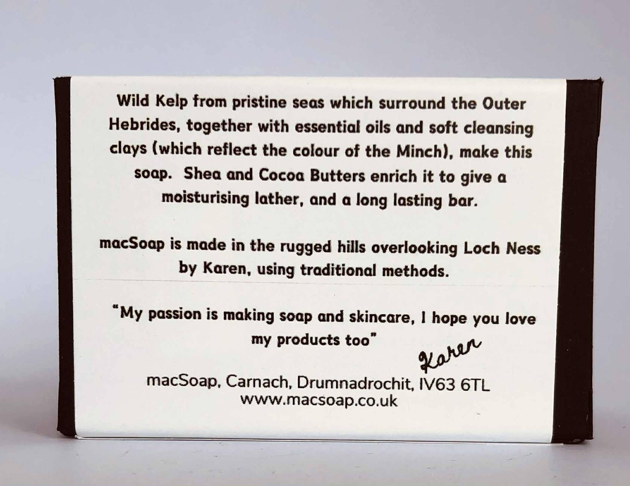 macSoap – wholesale Bar Soap – Hebridean Seaweed, Rosemary & Lavender. Scottish Soap3