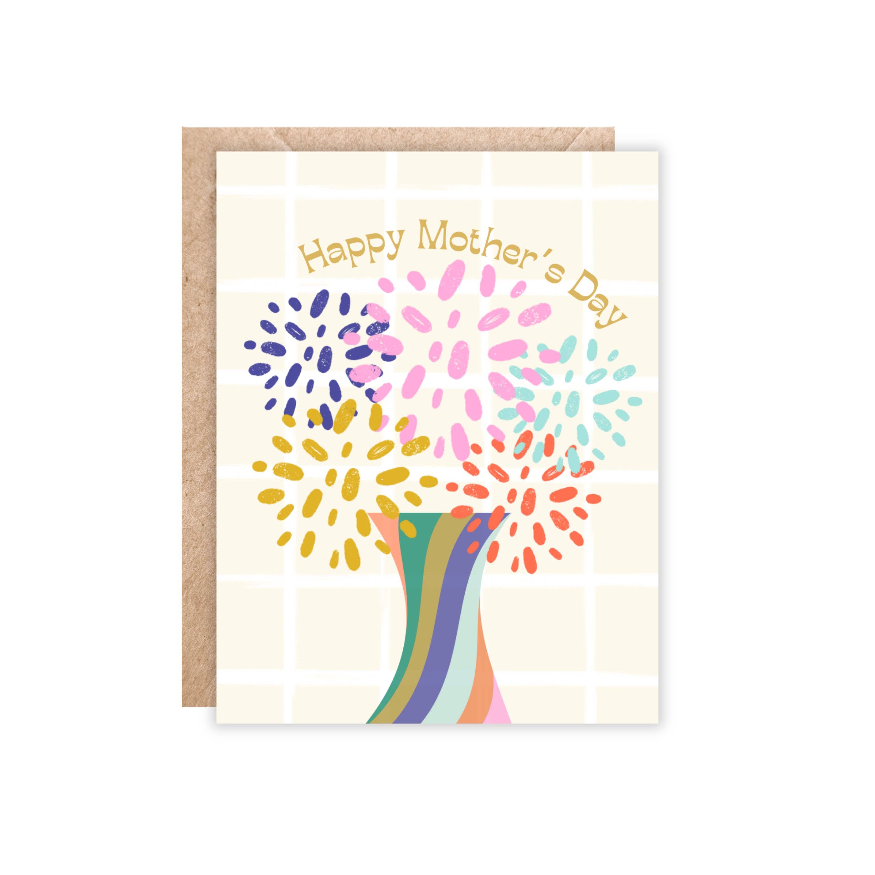 Jolly Rae - Wholesale Mother's Day Card - Floral Vase Mother's Day Card