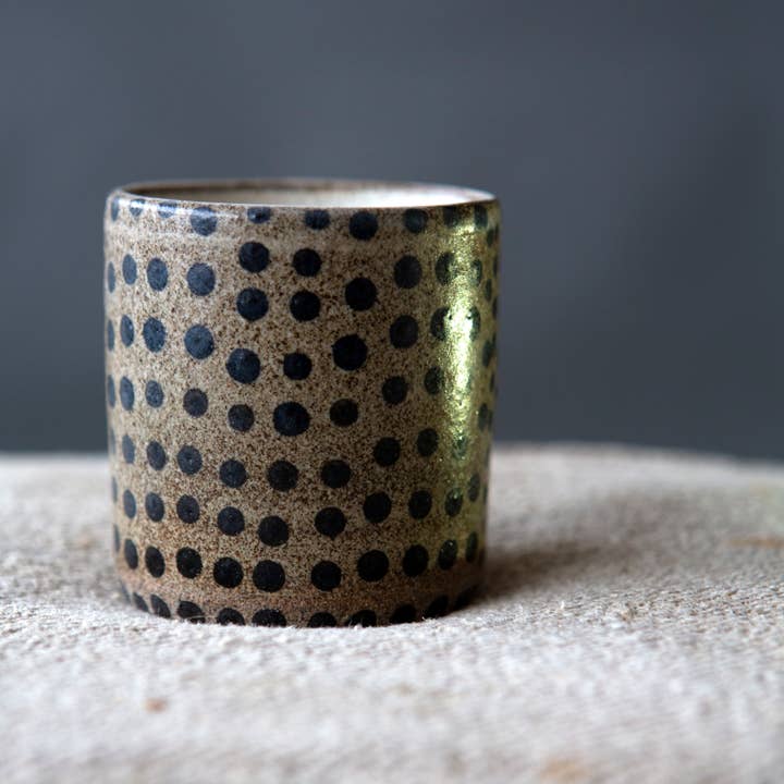 Black Grey Polka Dot Tumblers for wholesale on Faire2