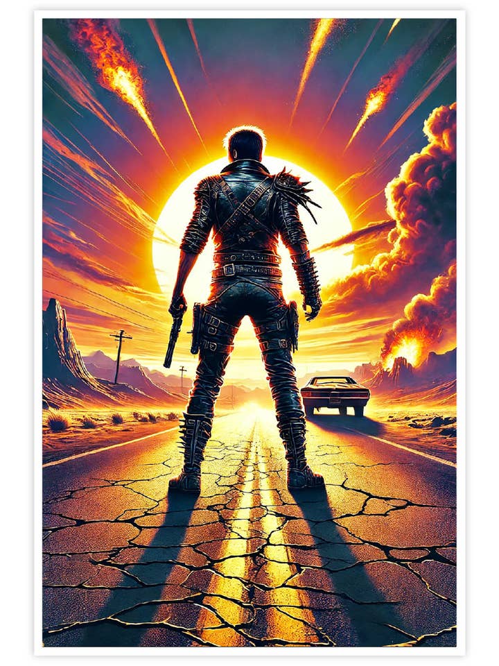 ROAD WARRIOR - Impressão Artística 12x18 Sem Moldura ou Com Moldura por atacado de Black Market Art