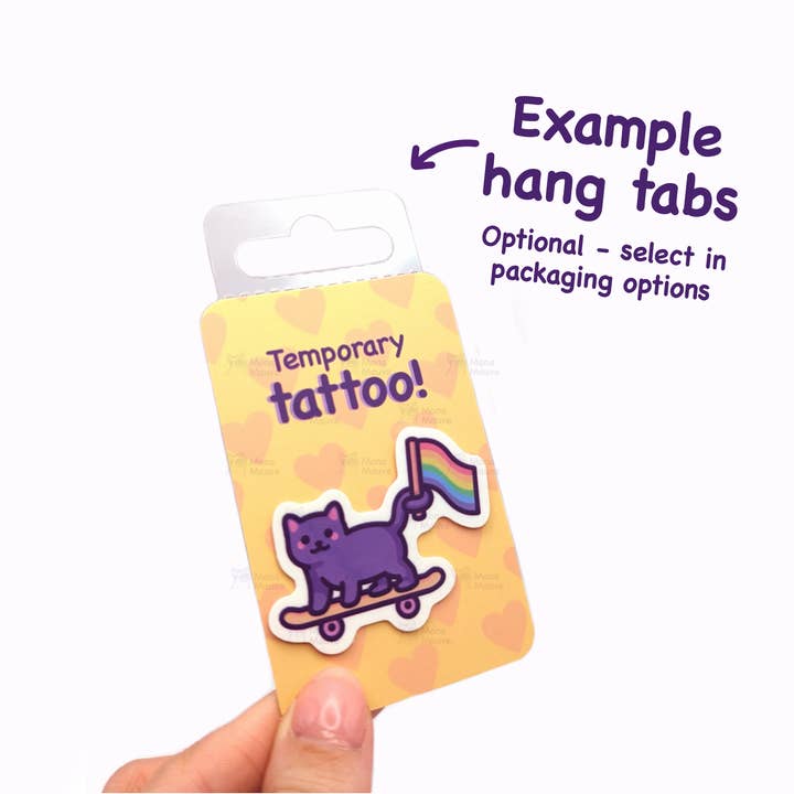 Mona Mauve • Silly Art! - Wholesale Temporary Tattoo - Taco Cat Temporary Tattoo | Snack Cats Collection