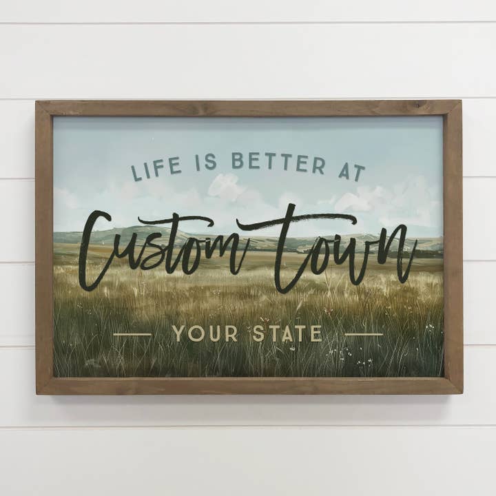 Custom Grassy Landscape - Custom Location Canvas Art - Frame for wholesale by Hangout Home