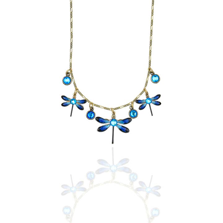 Anne Koplik Designs, Inc. - Wholesale Choker/Collar - Daphnette Crystal Dragonfly Charm Necklace0