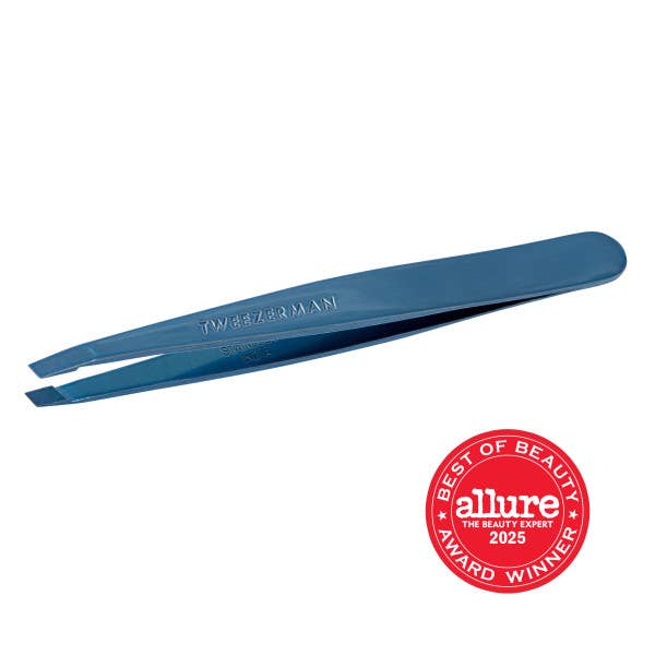 Bell Bottom Blue Slant Tweezer for wholesale by Tweezerman