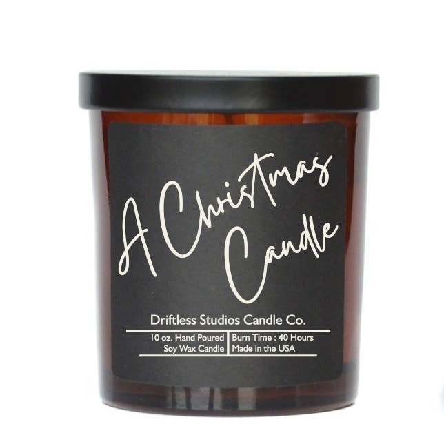 Driftless Studios - Wholesale Jar/Filled Candle - A Christmas Candle Soy wax Candles - 10oz Candle With Lid