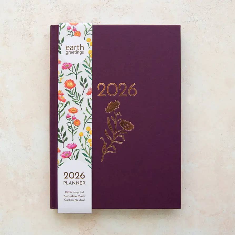 Earth Greetings - Wholesale Journal/Diary - 2026 Planner - Boronia