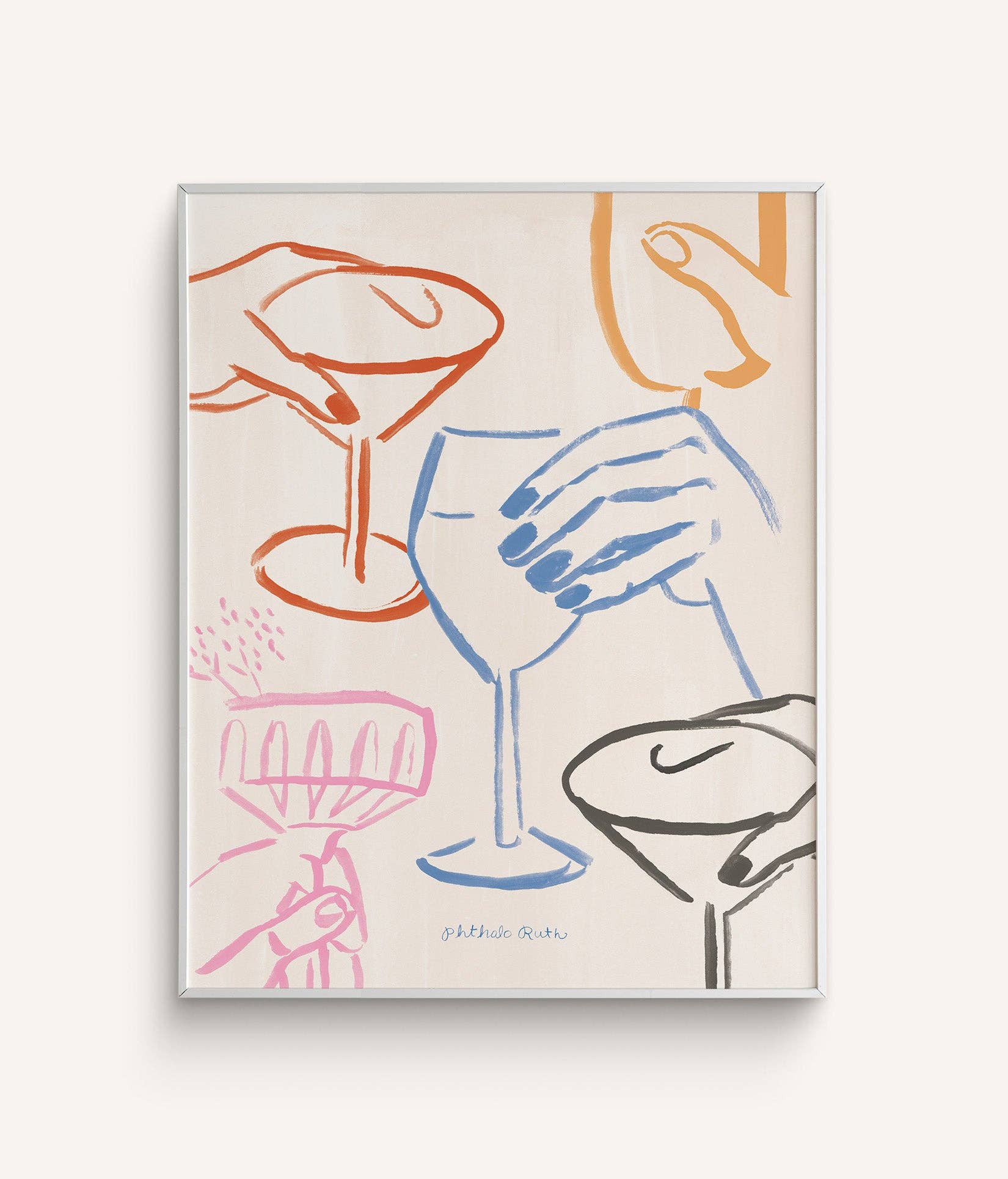 Phthalo Ruth - Wholesale Art Print - Cheers Cocktail Print2