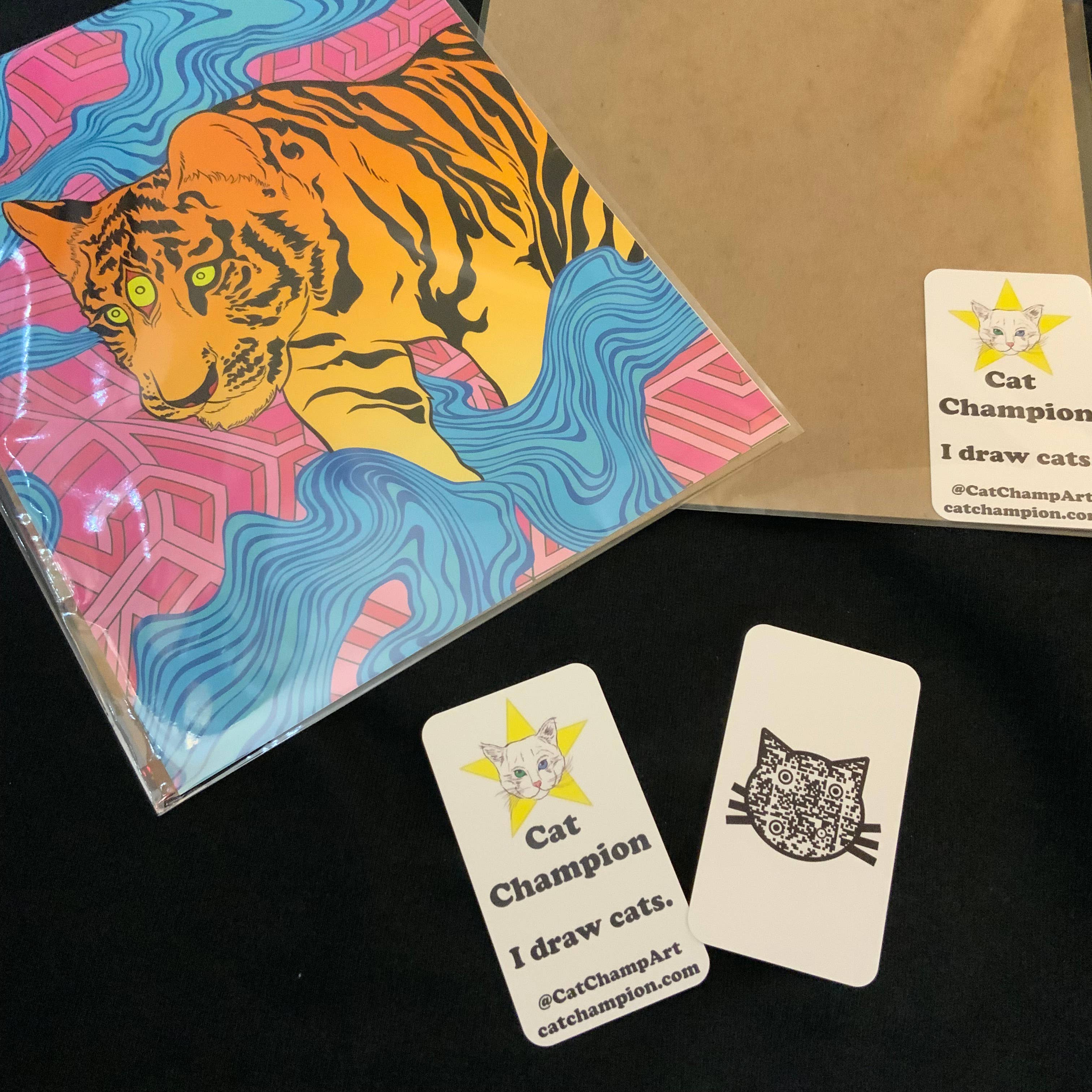 Cat Champion - Wholesale Art Print - 8x10 Print: Yawn Gardening2