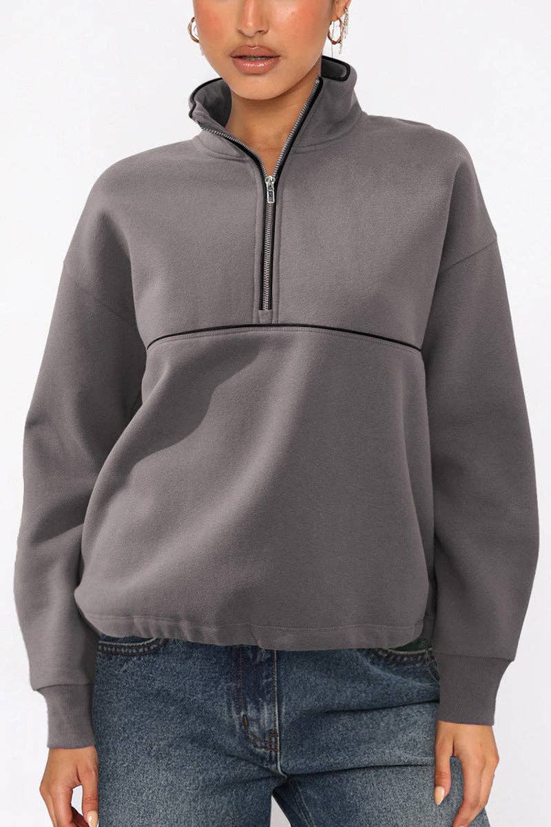 Mccolin - Wholesale Sweatshirt - Women's - Quarter-Zip Casual Sweatshirt0