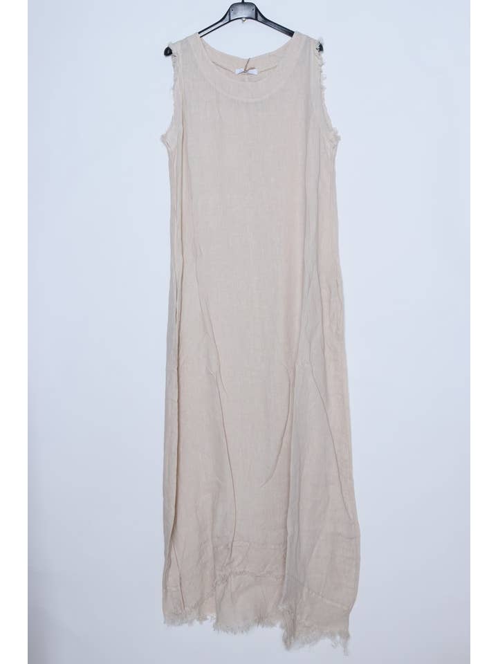 LÉA & LUC – Großhandel Kleid – Damen – Ärmellose lange Kleider aus 100% Leinen REF.4318