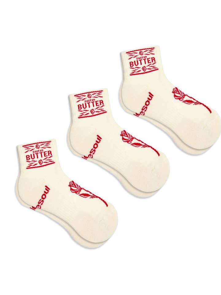 Bekah Meias Curtas 3 Pares Sólidas por atacado de doublesoul