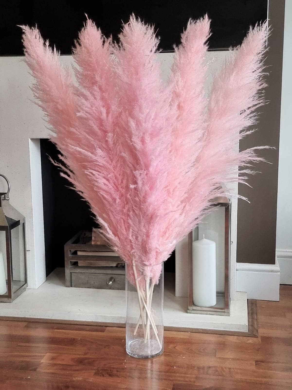 LoveProducts Ltd – Großhandel Getrocknete/gepresste Blumen – Große Pampasgras Rosa getrocknete Pampas natürliches flauschiges Dekor5