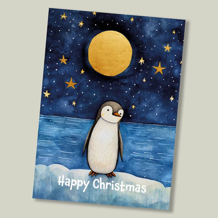 Tarjeta de Navidad - Lindo animal ártico para venta al por mayor de Footle Publishing