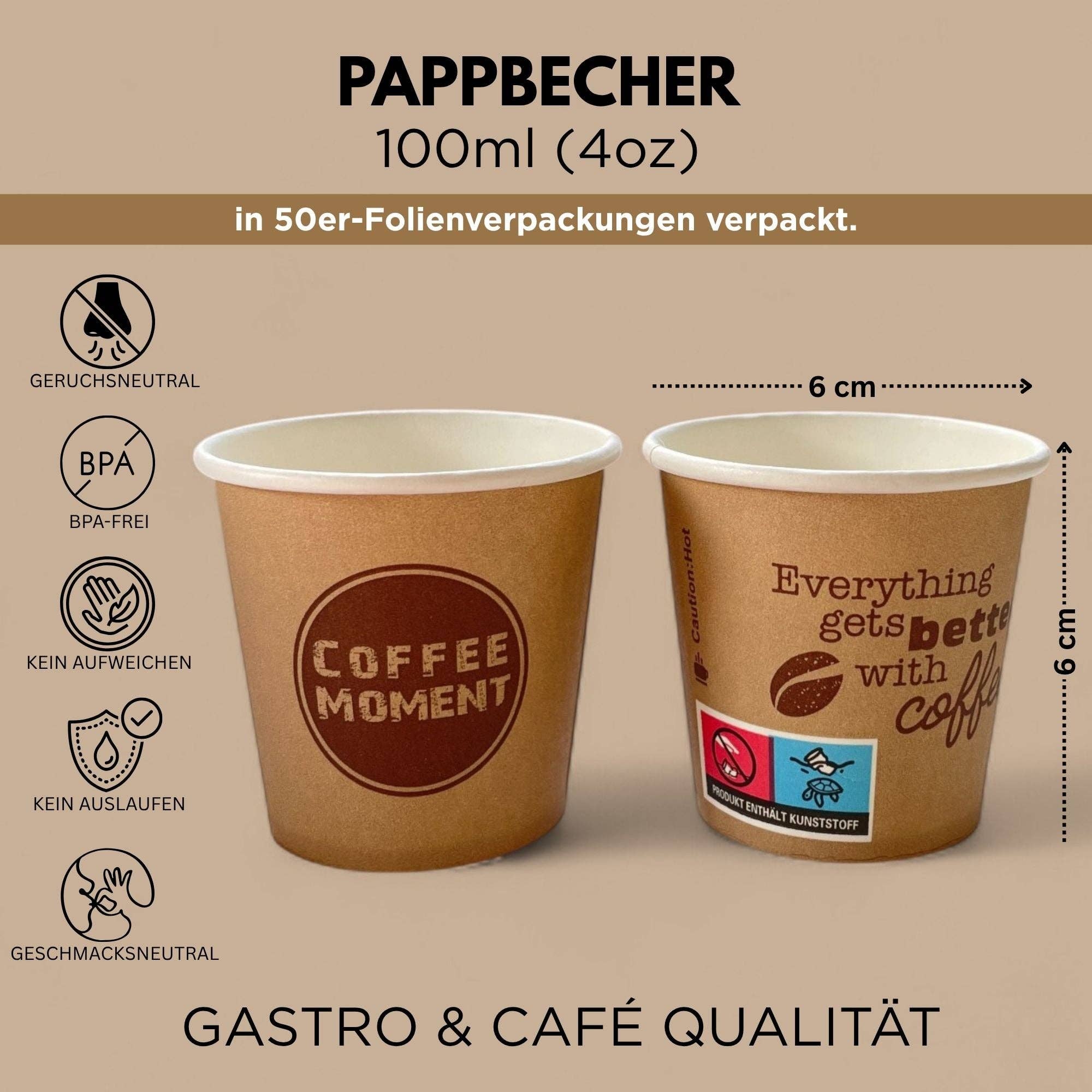 Biomatea - Wholesale Disposable Cup - Coffee Moment Coffee Cup, Coffee to Go Paper Cup – 4 Sizes, for Hot & Cold Beverages15