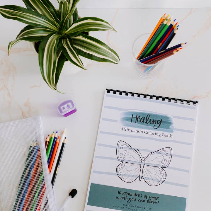 Livro Colorir Cura | Lápis de Cor & Bolsa por atacado de Rachel Tenny