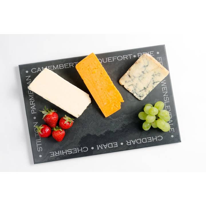 Cadeau de mariage personnalisé - Plateau à fromage en ardoise dans une boîte cadeau pour la vente par The House nameplate company
